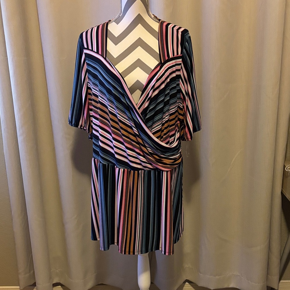 Lane Bryant Multicolor Striped Blouse